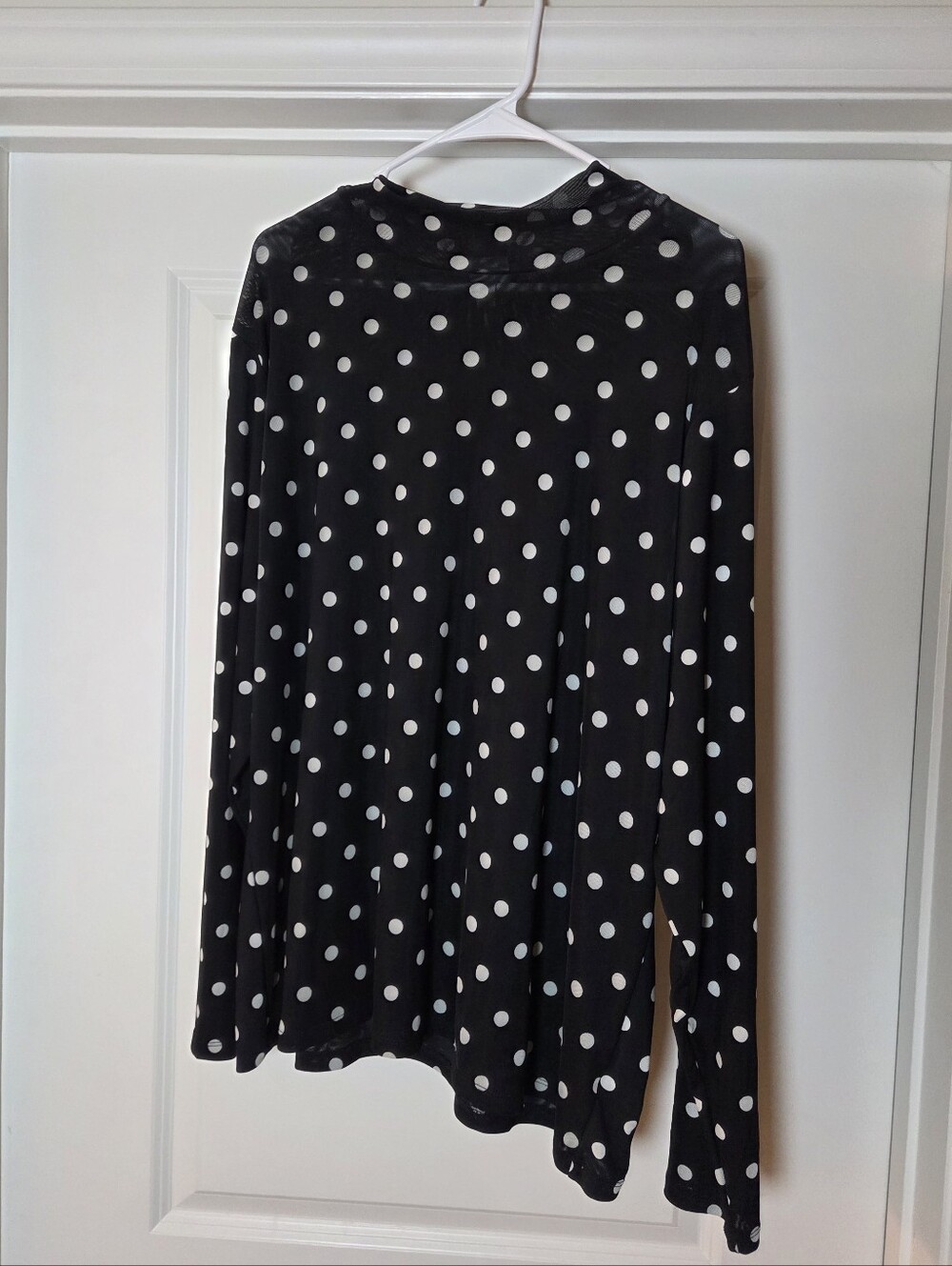 Sheer Black Polka Dot Long Sleeve Top - A New Day 2x